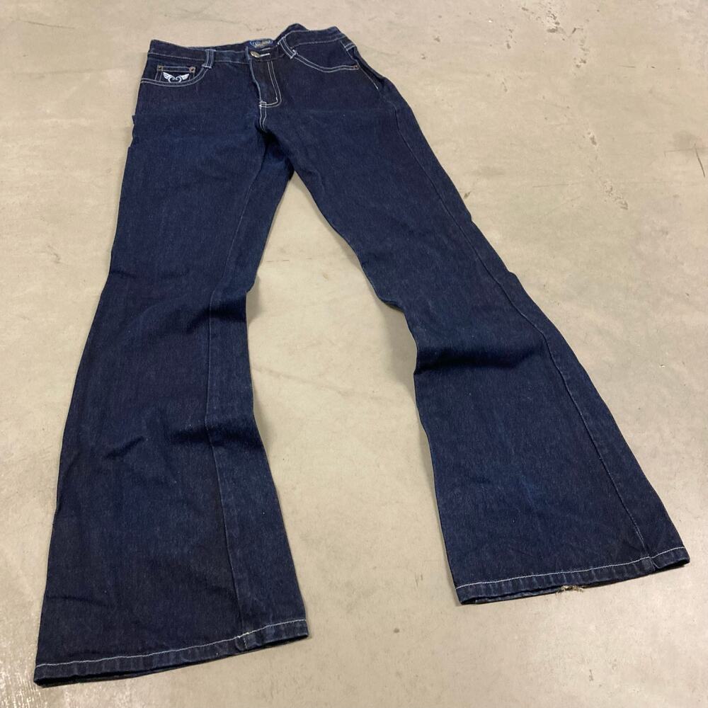 Y2K angels dark wash bootcut jeans 26x31
